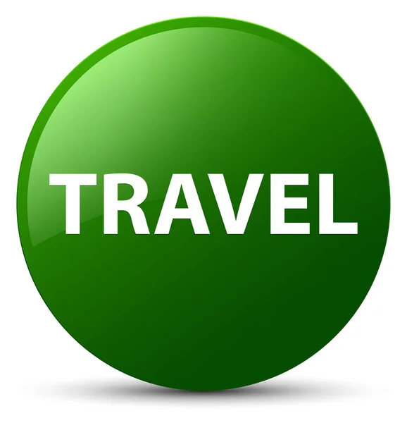 Travel green round button — Stock Photo, Image