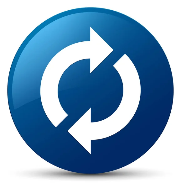 Aktualizace ikonu modré kulaté tlačítko — Stock fotografie