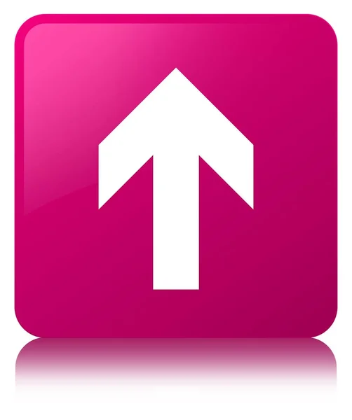 Uploaden van pijl pictogram roze vierkante knop — Stockfoto