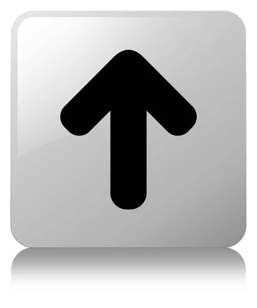 Ok simgesi Beyaz kare düğmesini upload — Stok fotoğraf