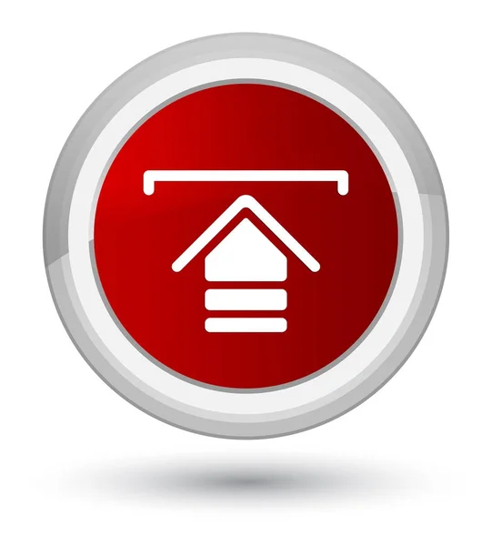 Carregar ícone principal botão redondo vermelho — Fotografia de Stock