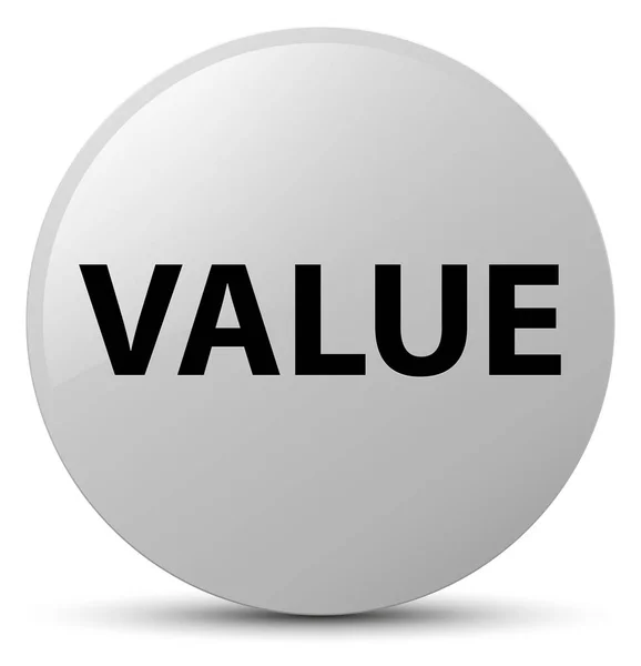 Value white round button — Stock Photo, Image