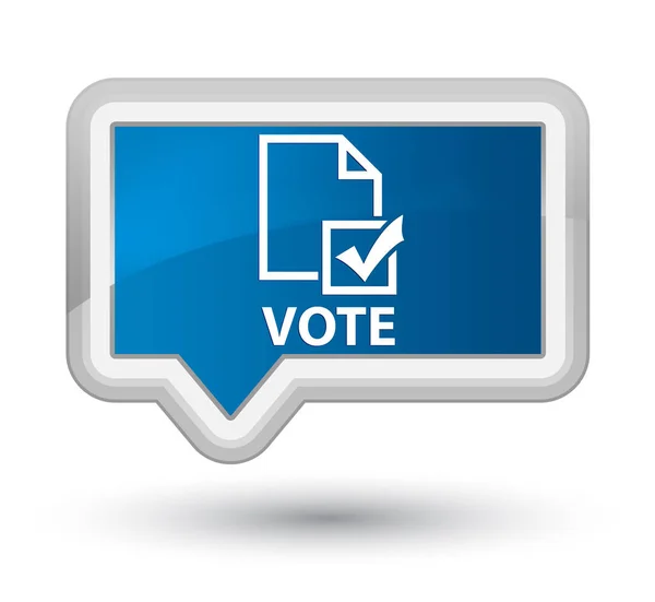 Голосування (піктограма опитування) кнопка простого синього банера — стокове фото