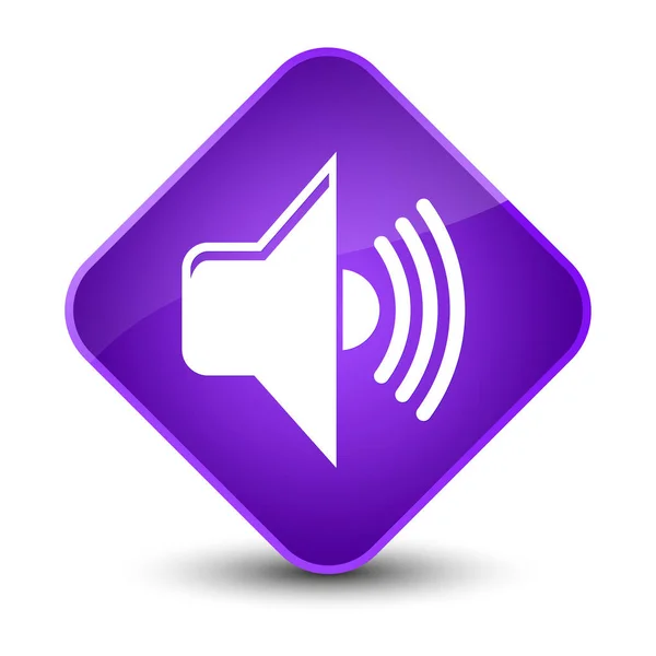 Volume icon elegant purple diamond button — Stock Photo, Image