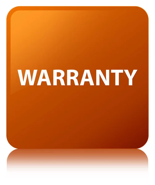 Warranty brown square button — Stock Photo, Image