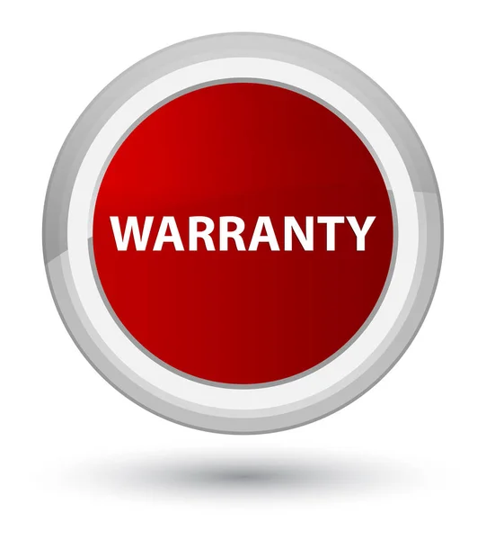 Warranty prime red round button — Stock Photo, Image
