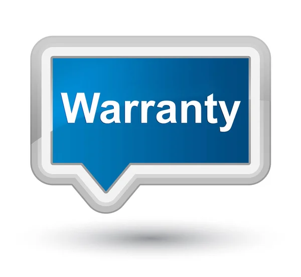 Warranty prime blue banner button — Stock Photo, Image