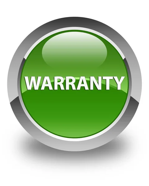 Warranty glossy soft green round button — Stock Photo, Image