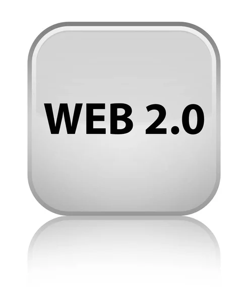 Web 2.0 özel beyaz kare düğme — Stok fotoğraf