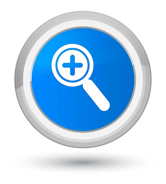 Zoom in icon prime cyan blue round button — Stock Photo, Image