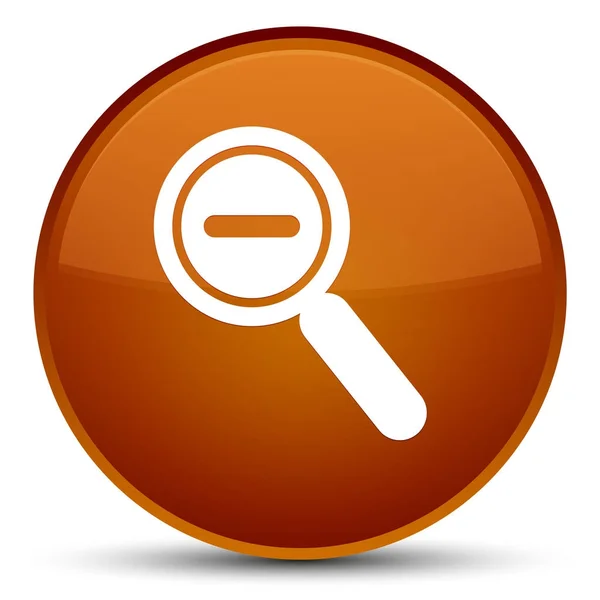 Zoom out icon special brown round button — Stock Photo, Image