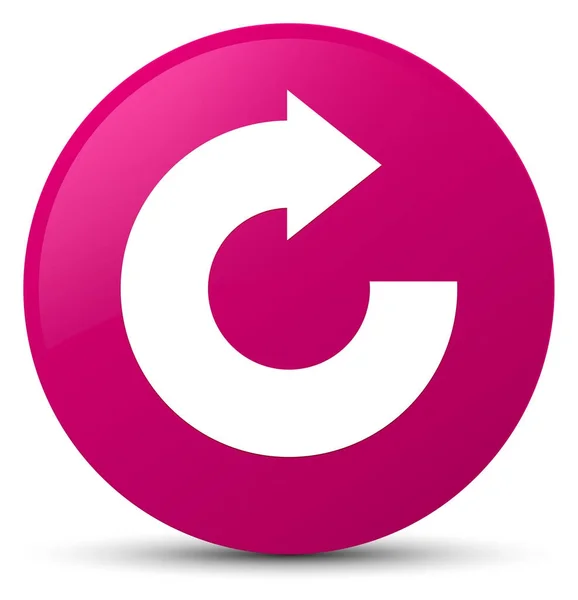 Reply arrow icon pink round button — Stock Photo, Image