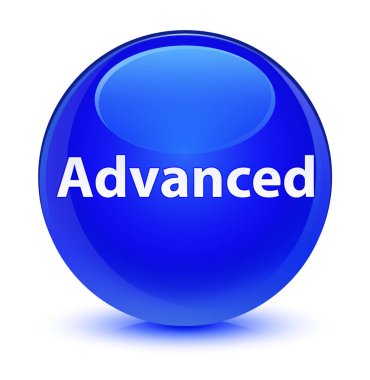 Cam gibi mavi yuvarlak düğmesi gelişmiş