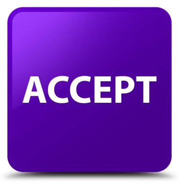 Mor kare düğme kabul