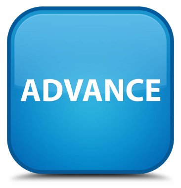 Önceden özel camgöbeği mavi kare düğme