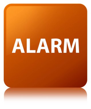 Alarm kahverengi kare düğmesi