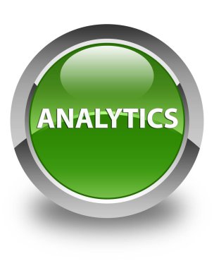 Analytics parlak yumuşak yeşil yuvarlak düğme