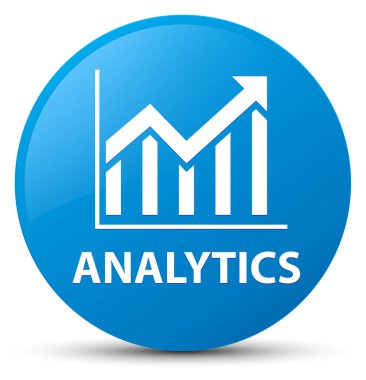 Analytics (istatistik simgesi) camgöbeği mavi yuvarlak düğmesi