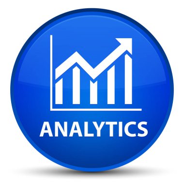 Analytics (istatistik simgesi) özel mavi yuvarlak düğmesi