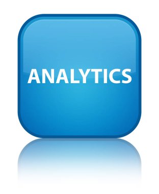Analytics özel camgöbeği mavi kare düğme