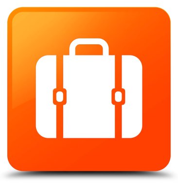 Çanta simgesi turuncu kare düğme