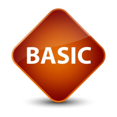 Temel zarif kahverengi elmas düğmesi