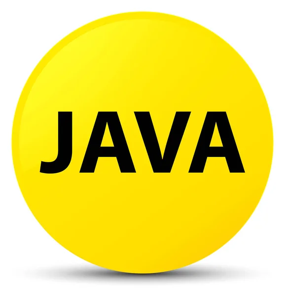 Java yellow round button — Stock Photo, Image