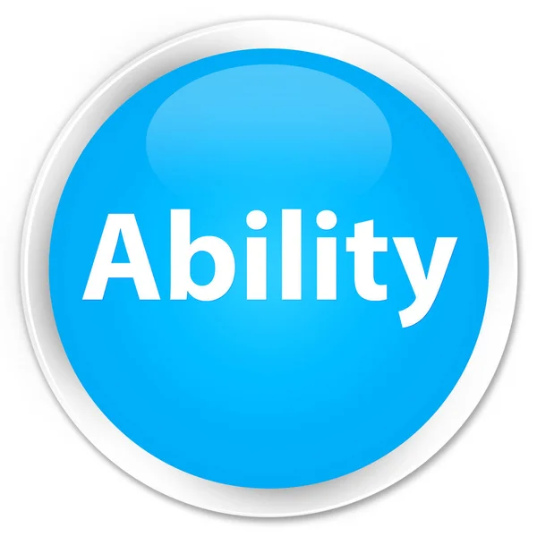 Ability premium cyan blue round button — Stock Photo, Image
