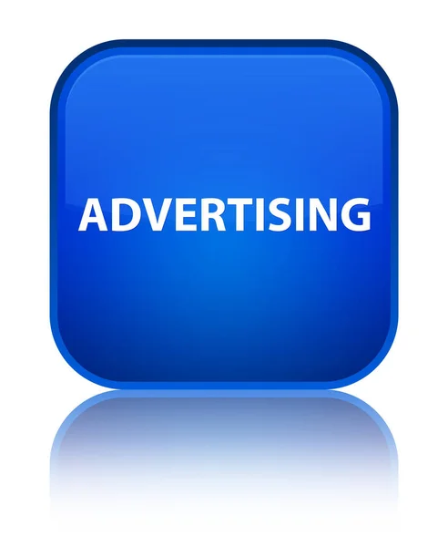 Advertising special blue square button — Stock Photo, Image