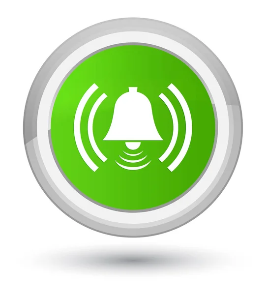 Alarm icon prime soft green round button — Stock Photo, Image