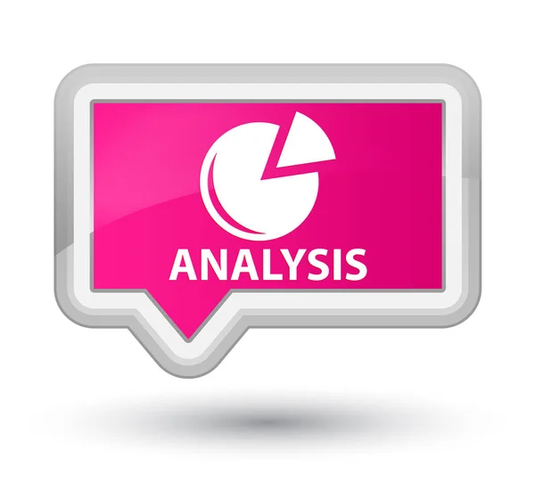 分析 (图形图标) 主粉红色横幅按钮 — 图库照片