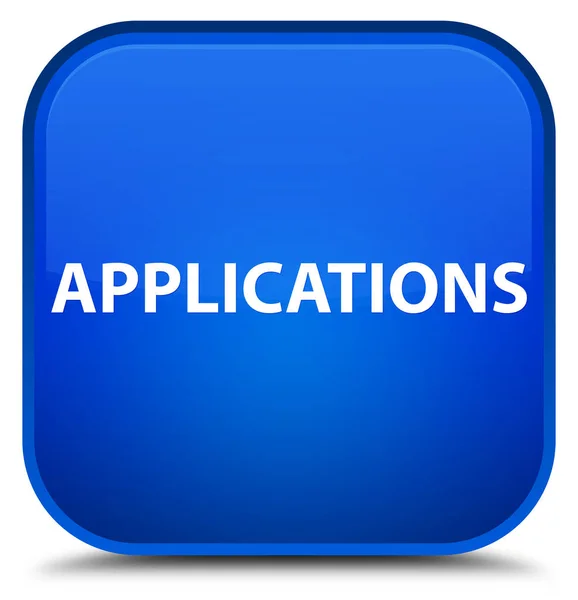 Applications special blue square button — Stock Photo, Image