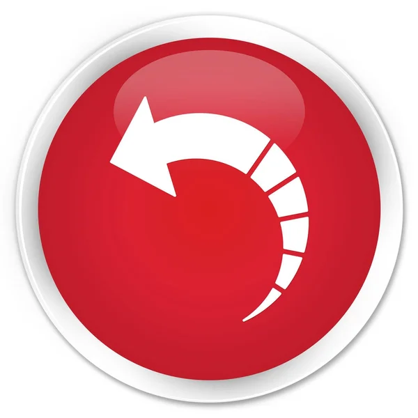 Icono flecha trasera botón redondo rojo premium —  Fotos de Stock