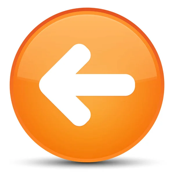 Geri ok simgesini özel turuncu yuvarlak düğmesi — Stok fotoğraf