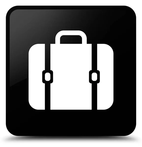 Táska ikonra fekete négyzet gomb — Stock Fotó