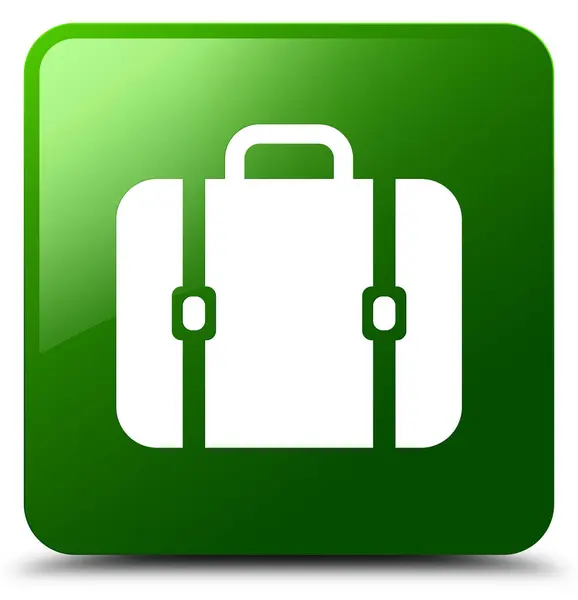 Taška zelená čtvercové tlačítko — Stock fotografie