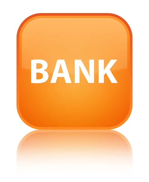 Bank spezielle orange quadratische Taste — Stockfoto