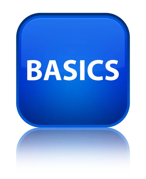 Basics special blue square button — Stock Photo, Image