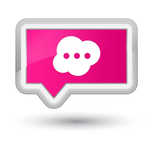 Εγκεφάλου εικονίδιο προνομιακή ροζ banner κουμπί — Φωτογραφία Αρχείου