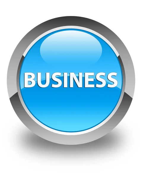Business ciano brilhante botão redondo azul — Fotografia de Stock