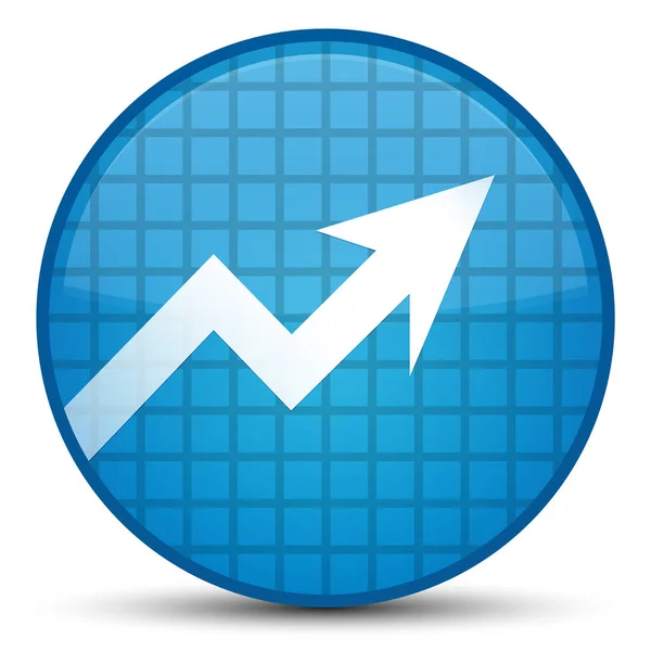 비즈니스 그래프 아이콘 특별 한 시안 블루 라운드 버튼 — 스톡 사진