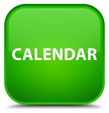 Takvim özel yeşil kare düğme