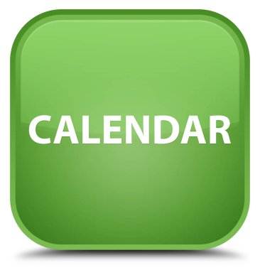 Takvim özel yumuşak yeşil kare düğme