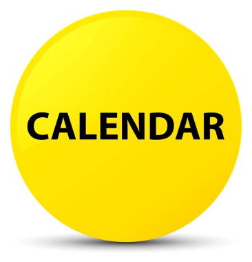 Takvim sarı yuvarlak düğmesi