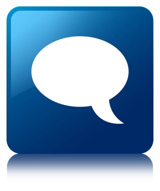 Sohbet simgesi mavi kare düğme