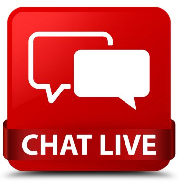 Sohbet canlı kırmızı kare düğmesini kırmızı kurdele orta