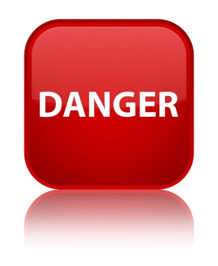 Tehlike özel kırmızı kare düğme