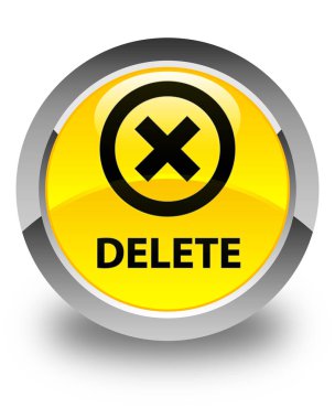 Parlak sarı yuvarlak düğme silme