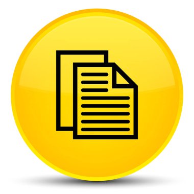 Belge sayfaları simgesi özel sarı yuvarlak düğmesi