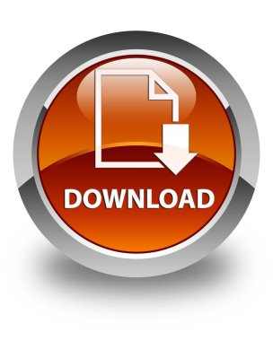 (Belge simgesi) parlak kahverengi yuvarlak düğme download
